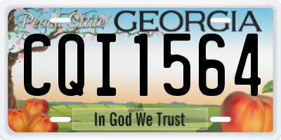 GA license plate CQI1564