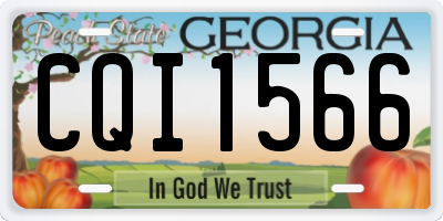 GA license plate CQI1566