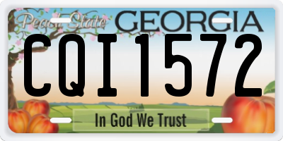 GA license plate CQI1572