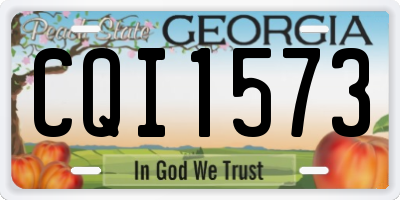 GA license plate CQI1573