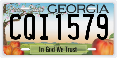 GA license plate CQI1579