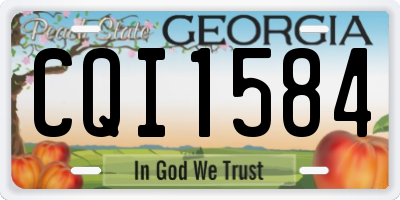 GA license plate CQI1584