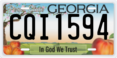 GA license plate CQI1594