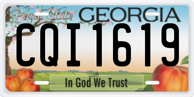 GA license plate CQI1619
