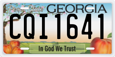 GA license plate CQI1641