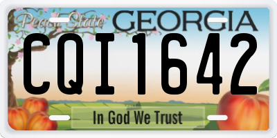 GA license plate CQI1642