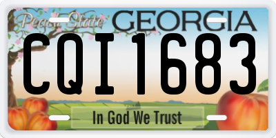 GA license plate CQI1683