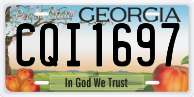 GA license plate CQI1697