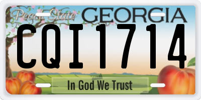 GA license plate CQI1714