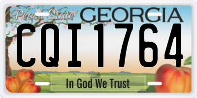 GA license plate CQI1764