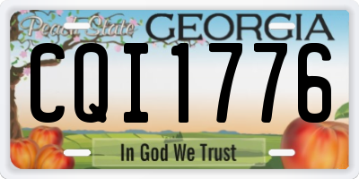 GA license plate CQI1776