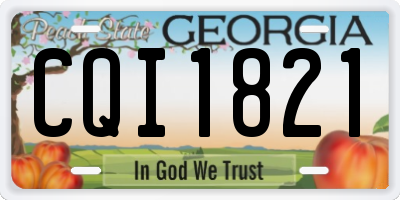 GA license plate CQI1821
