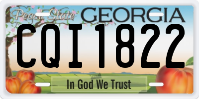 GA license plate CQI1822