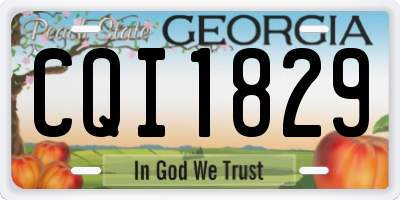 GA license plate CQI1829
