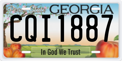 GA license plate CQI1887