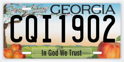 GA license plate CQI1902