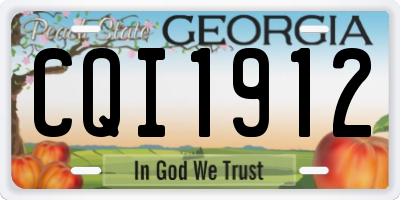 GA license plate CQI1912