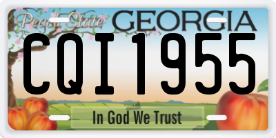 GA license plate CQI1955