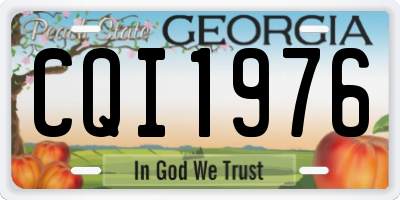 GA license plate CQI1976