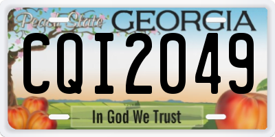 GA license plate CQI2049
