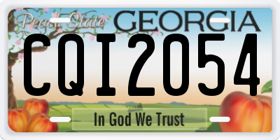 GA license plate CQI2054