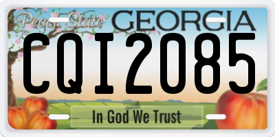 GA license plate CQI2085