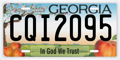 GA license plate CQI2095