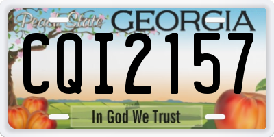 GA license plate CQI2157