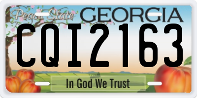 GA license plate CQI2163