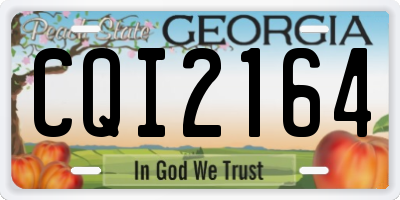GA license plate CQI2164