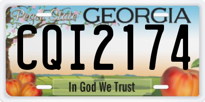 GA license plate CQI2174