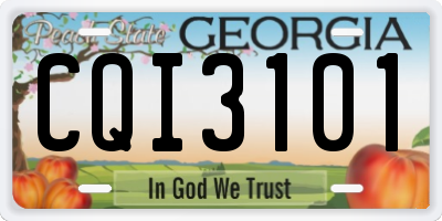 GA license plate CQI3101