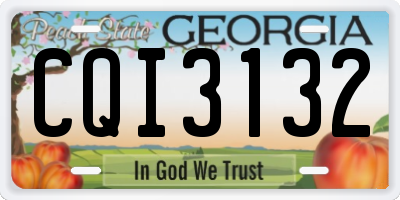 GA license plate CQI3132