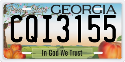 GA license plate CQI3155