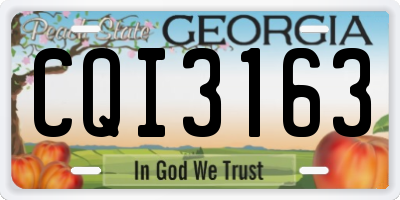 GA license plate CQI3163