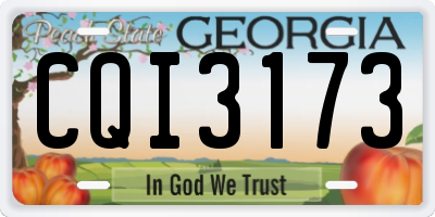 GA license plate CQI3173