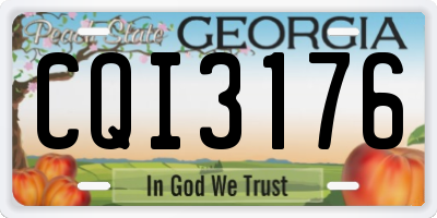 GA license plate CQI3176