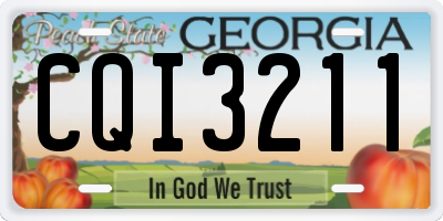 GA license plate CQI3211