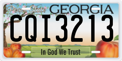 GA license plate CQI3213