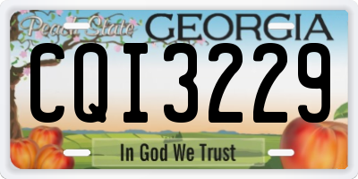 GA license plate CQI3229