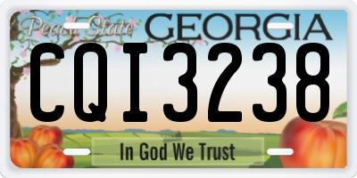 GA license plate CQI3238