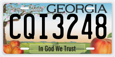 GA license plate CQI3248