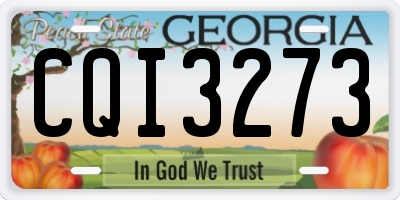 GA license plate CQI3273