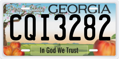 GA license plate CQI3282