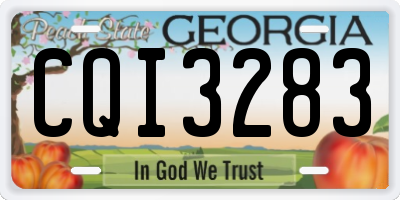 GA license plate CQI3283
