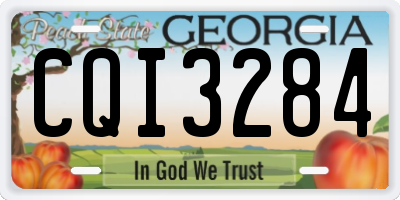GA license plate CQI3284