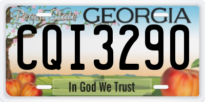 GA license plate CQI3290