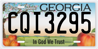 GA license plate CQI3295