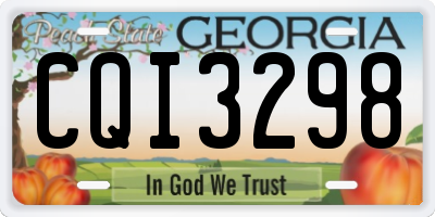 GA license plate CQI3298