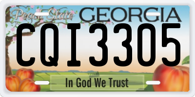 GA license plate CQI3305
